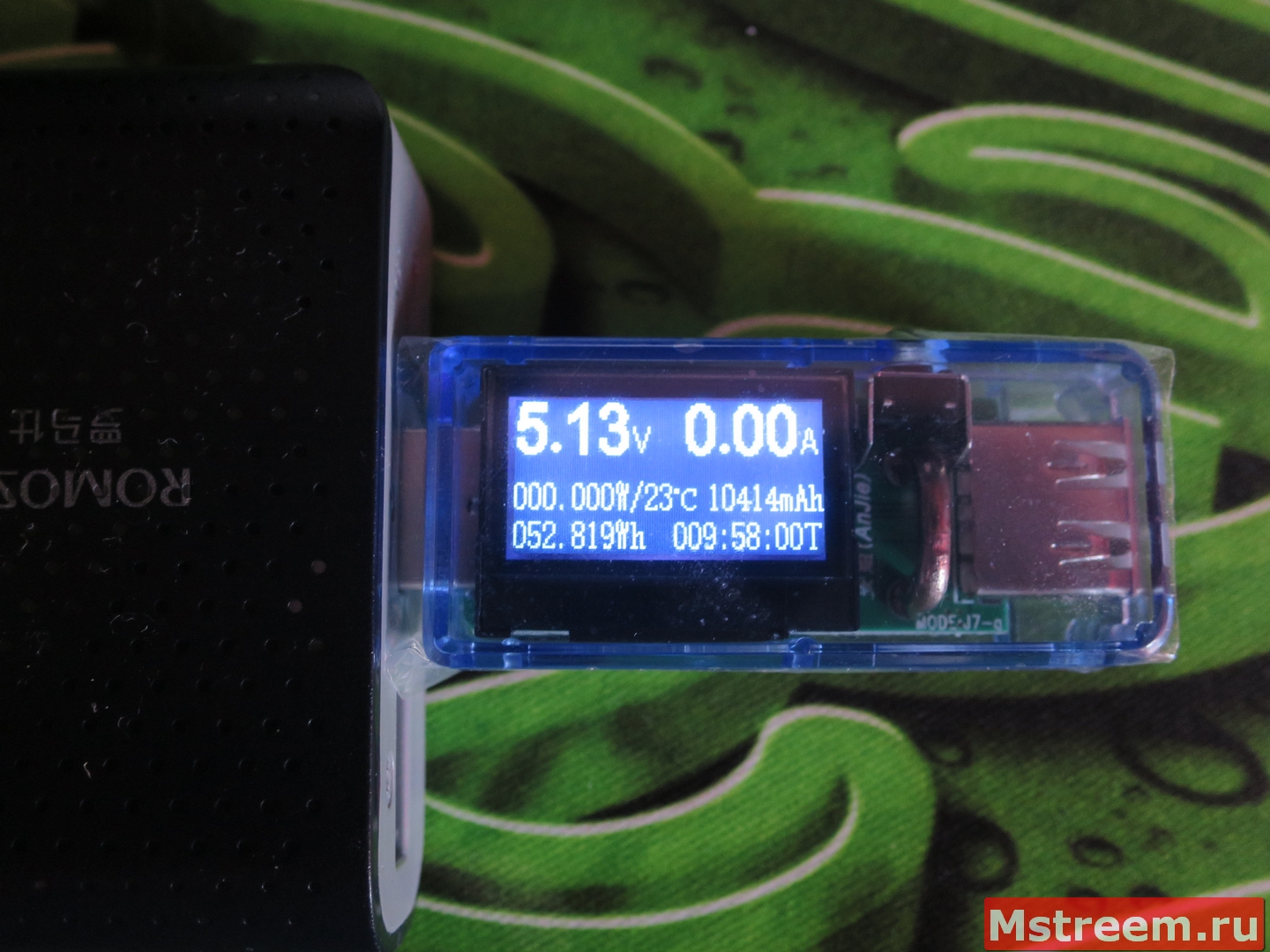 Замеры ёмкости внешнего аккумулятора Romoss Sense 15 при нагрузке в 1А