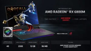 Производительность мобильной видеокарты AMD Radeon RX6800M