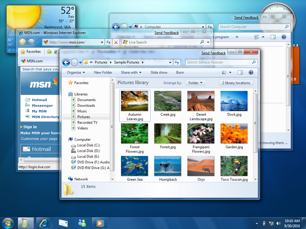 Windows 7 с интерфейсом Aero Glass